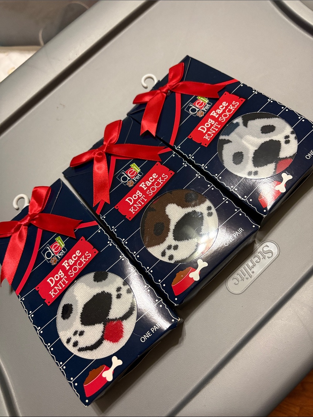 NWT Dog Face Knit Socks